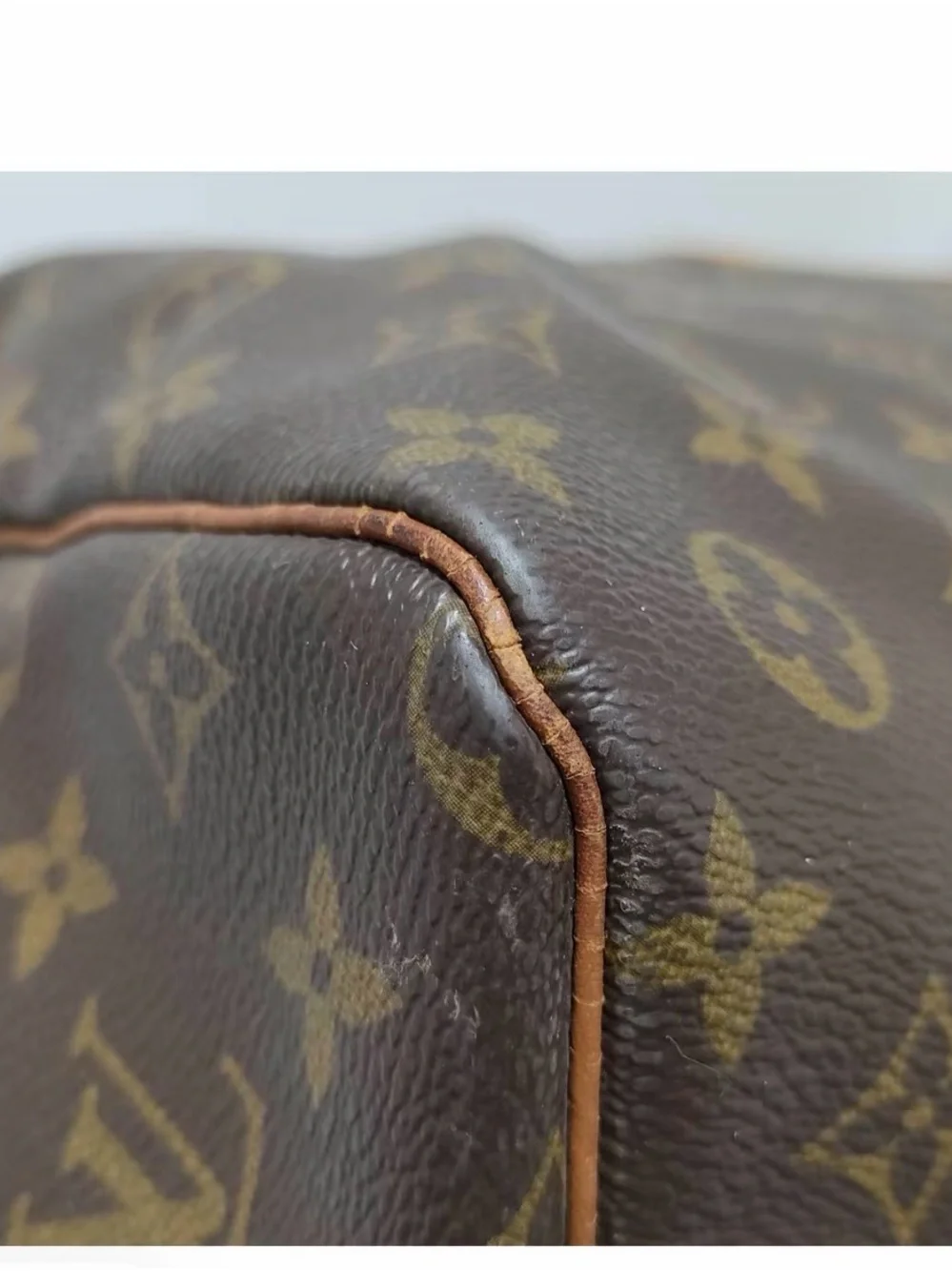 Louis Vuitton Monogram Duffel Bag in Brown and Tan Leather